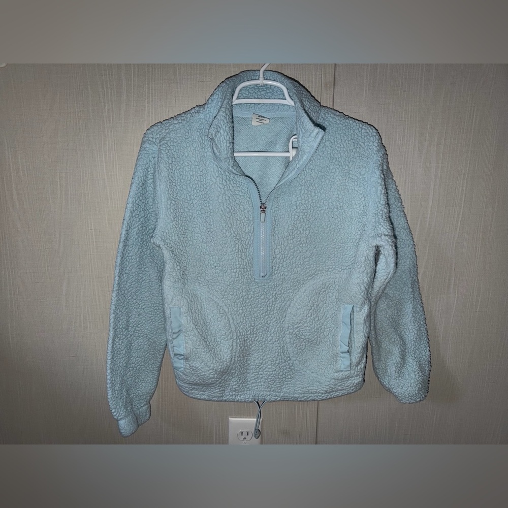No Boundaries Soft Blue Cowl Neck Sweater